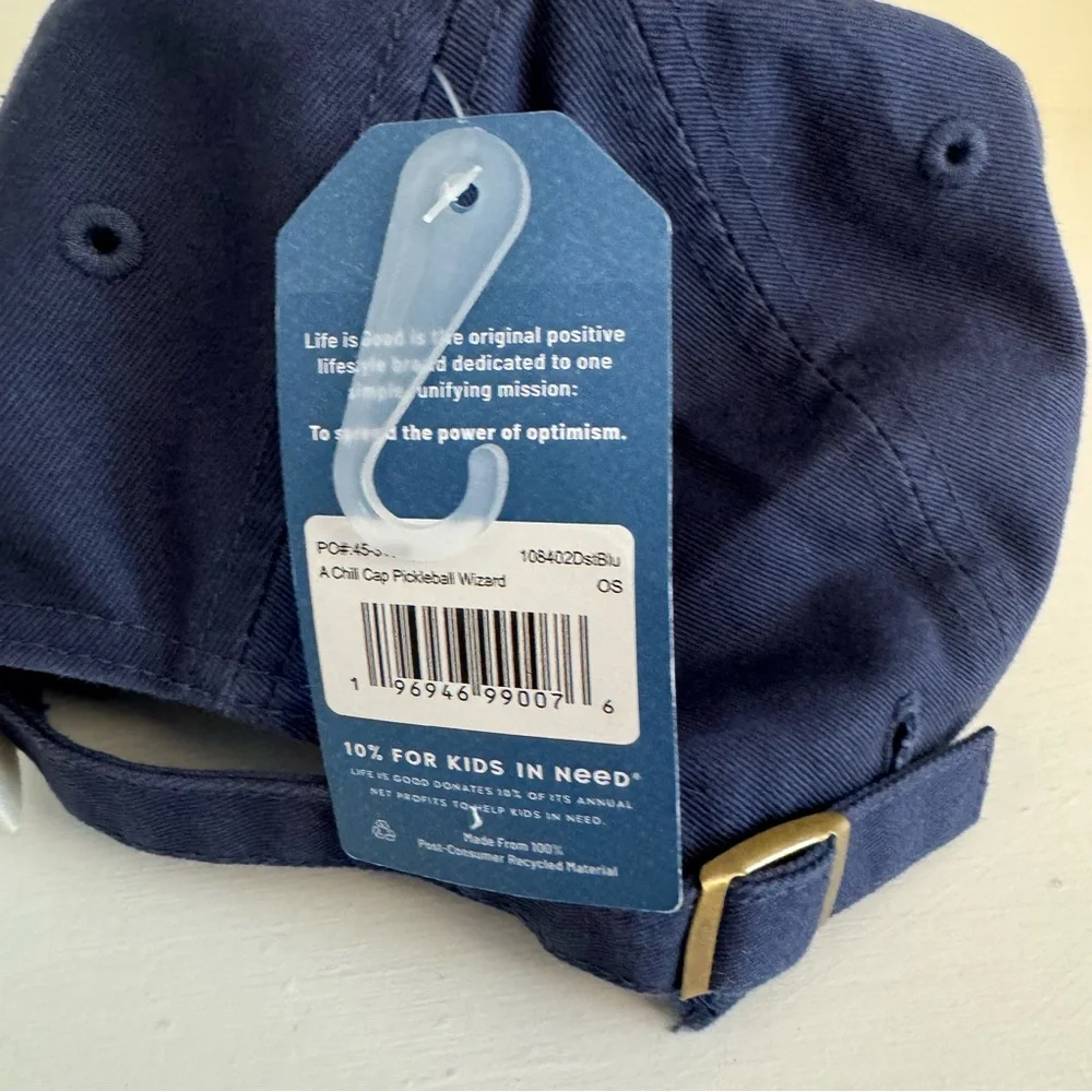 Life is Good Pickleball Wizard Chill Cap Hat One Size Navy Blue